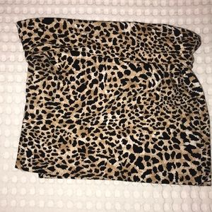 Cheetah print crop tube top